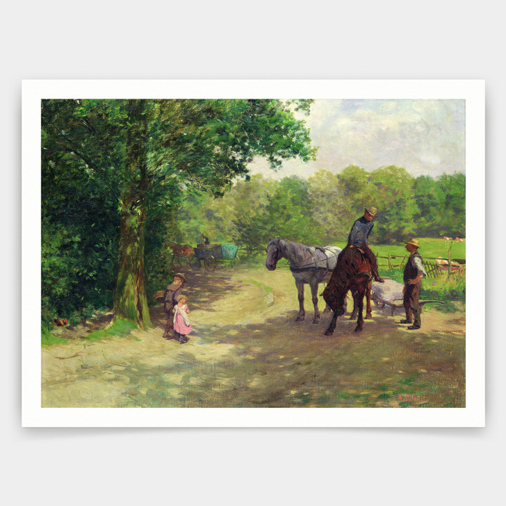 Arthur Siebelist,Landscape With Horse And Cart,art prints,Vintage art,canvas wall art,famous art prints,V3162