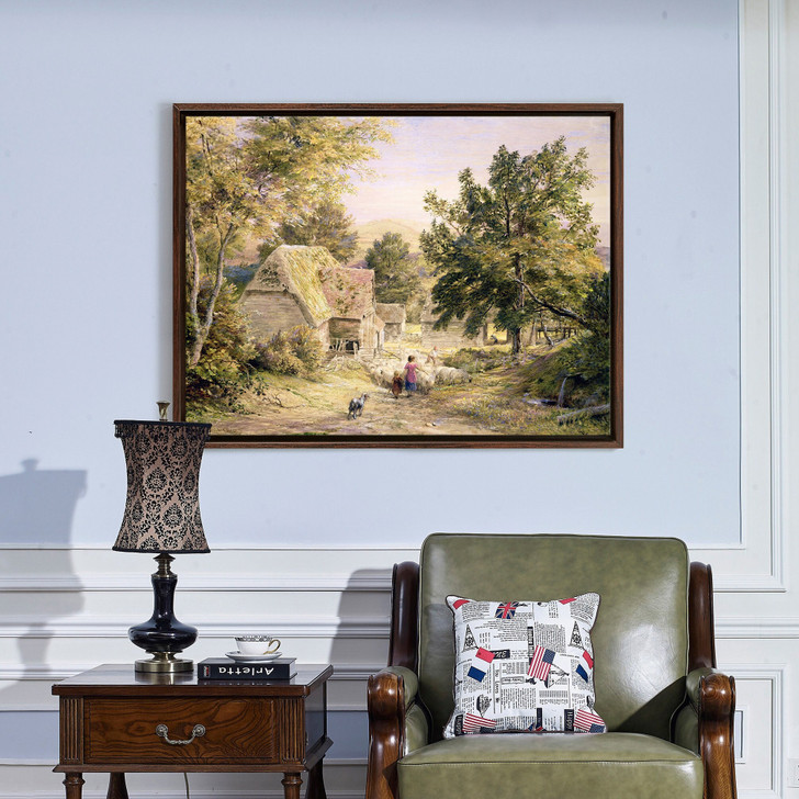 Samuel Palmer,A Farmyard near Princes Risborough,large wall art,framed wall art,canvas wall art,large canvas,M4977