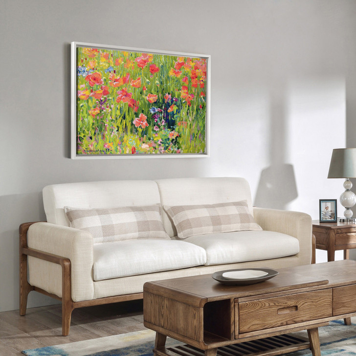 Robert William Vonnoh,Poppies,Poppy Wall Art,large wall art,framed wall art,canvas wall art,large canvas,M4953