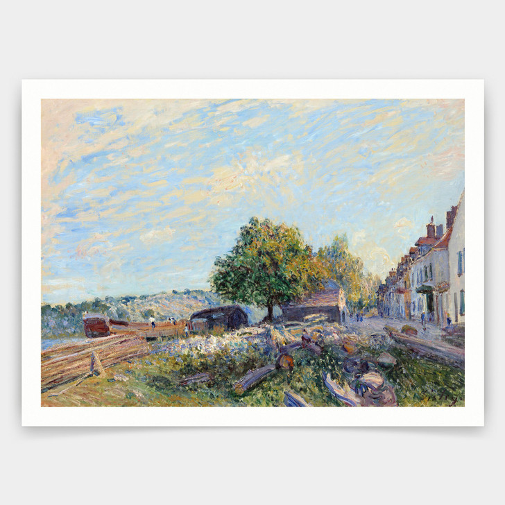 Alfred Sisley,Saint Mammes Morning,art prints,Vintage art,canvas wall art,famous art prints,V3071