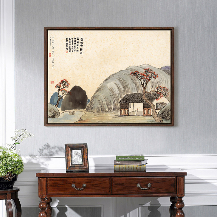 Qi Baishi,Stone mountain cabin,Chinese painting,large wall art,framed wall art,canvas wall art,large canvas,M4911