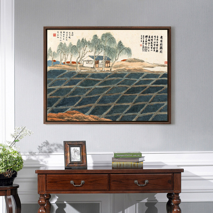 Qi Baishi,Farmland and huts,Chinese painting,large wall art,framed wall art,canvas wall art,large canvas,M4901