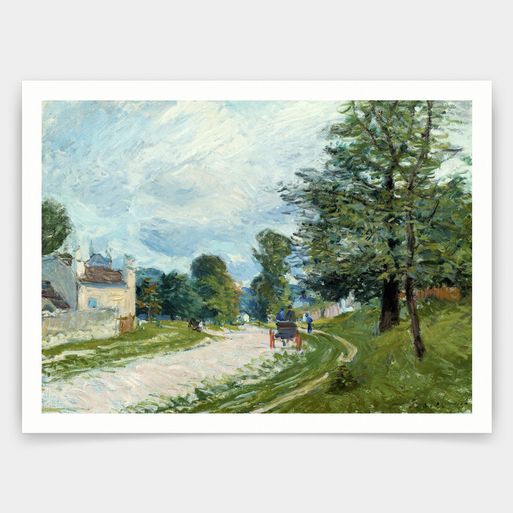 Alfred Sisley,A Turn in the Road, 1873,art prints,Vintage art,canvas wall art,famous art prints,V3043
