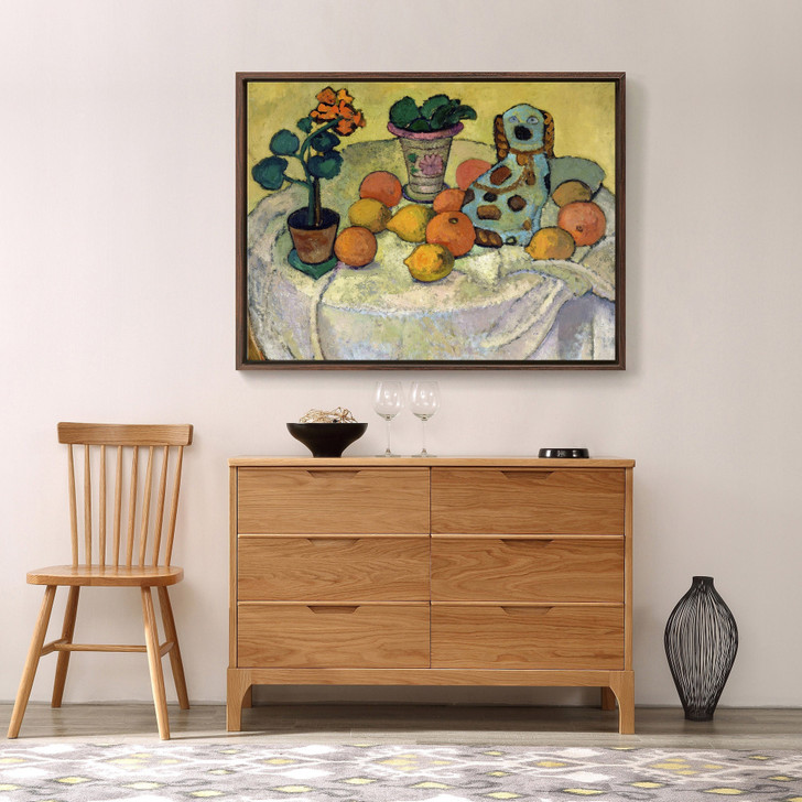 Paula Modersohn-Becker,Still Life with Oranges and Stoneware Dog,large wall art,framed wall art,canvas wall art,large canvas,M4822