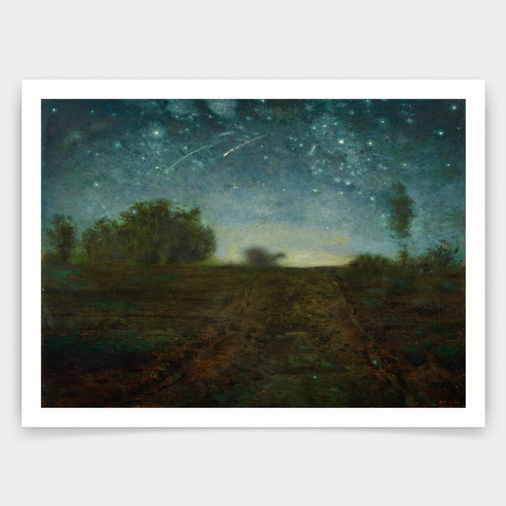 Jean-François Millet,Starry Night,art prints,Vintage art,canvas wall art,famous art prints,V4341