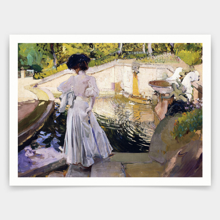 Joaquin Sorolla y Bastida,Maria looking at the Fishes,art prints,Vintage art,canvas wall art,famous art prints,V4357