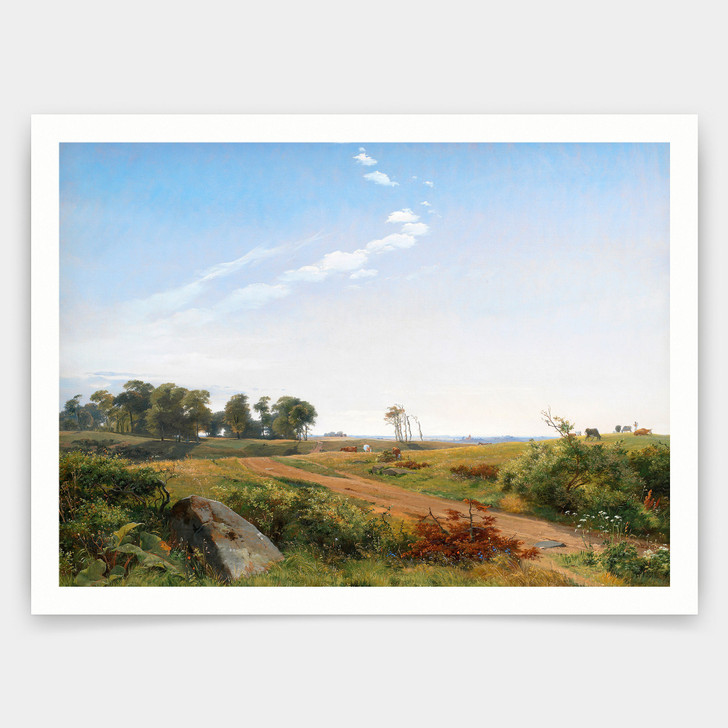 Johan Thomas Lundbye,Zealand Landscape,art prints,Vintage art,canvas wall art,famous art prints,V4371
