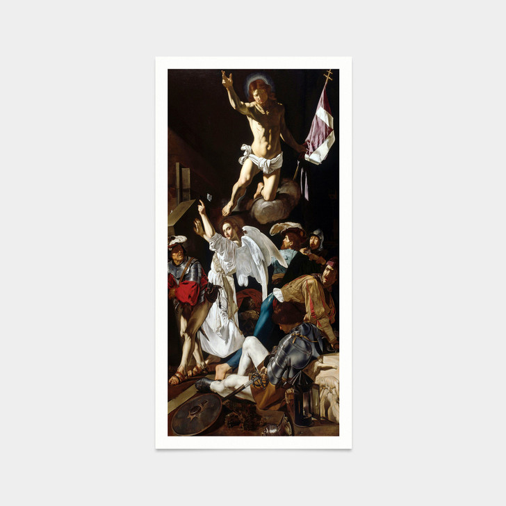Cecco del Caravaggio,The Resurrection of Jesus,art prints,Vintage art,canvas wall art,famous art prints,vertical narrow prints,V7666