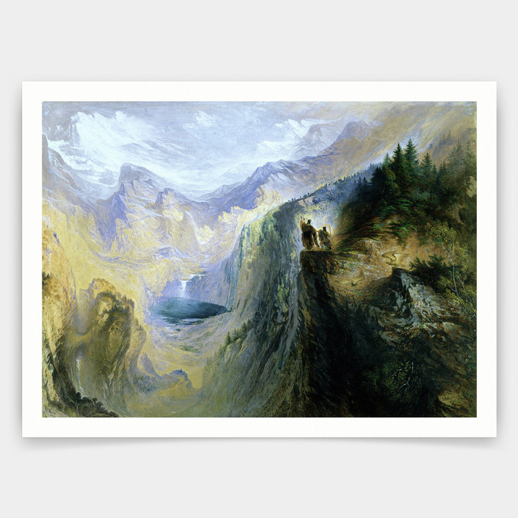 John Martin,Manfred On The Jungfrau, 1837,art prints,Vintage art,canvas wall art,famous art prints,V4432