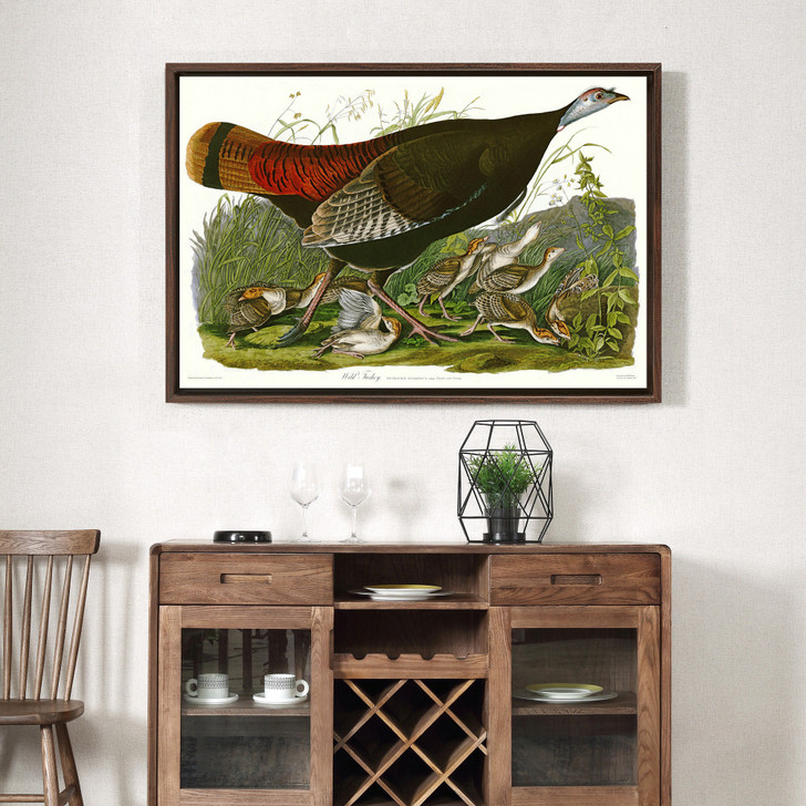 John James Audubon, Wild Turkey,The Birds of America,canvas print,canvas art,canvas wall art,large wall art,framed wall art,p1961