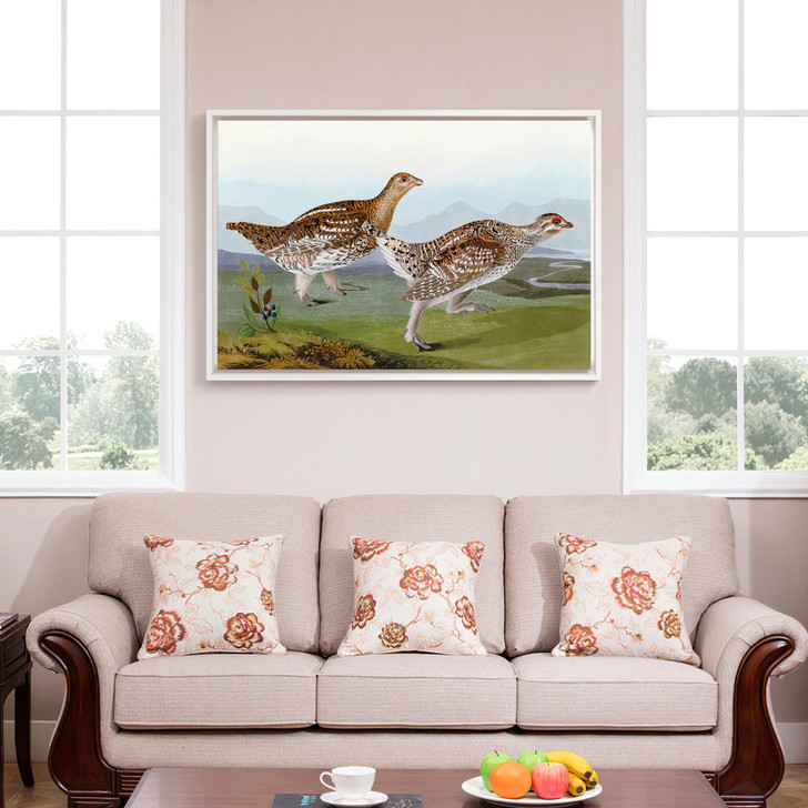 John James Audubon, Sharp tailed Grous,The Birds of America,canvas print,canvas art,canvas wall art,large wall art,framed wall art,p1932