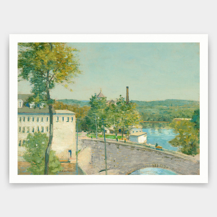 Julian Alden Weir,U.S. Thread Company Mills, Willimantic, Connecticut,art prints,Vintage art,canvas wall art,famous art prints,V4509