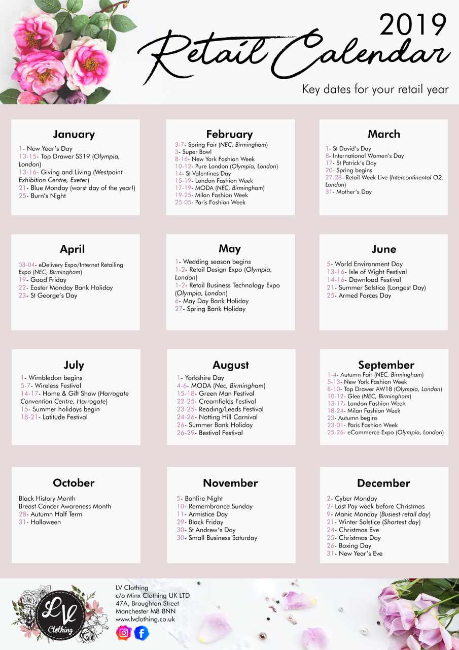 Retail Calendar 2019