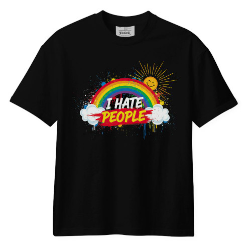 Zolide I Hate People Shirt - Rainbow Anti Social