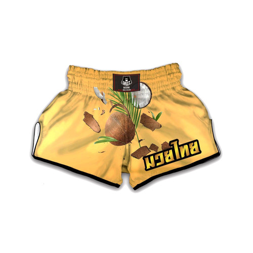 3D Coconut Print Muay Thai Boxing Shorts