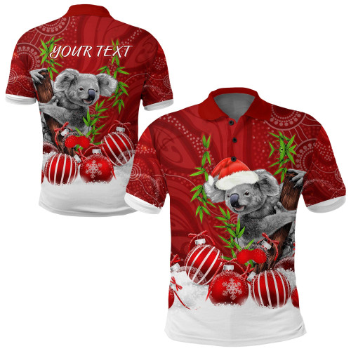 (Custom Personalised) Australia Koala Aboriginal Polo Shirt Merry Christmas LT13
