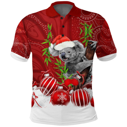 (CURTIS CHRISTMAS 2022) Australia Koala Aboriginal Polo Shirt Merry Christmas LT13