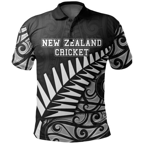 (Custom Personalised And Number) New Zealand National Cricket Team Polo Shirt Maori Patterns LT6
