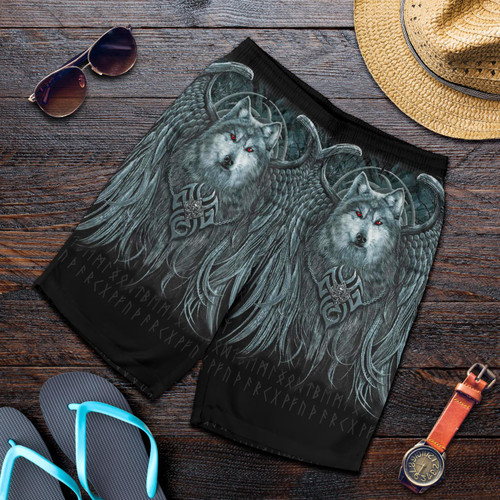  Men's Shorts , Spiral Wolf Spirit A31