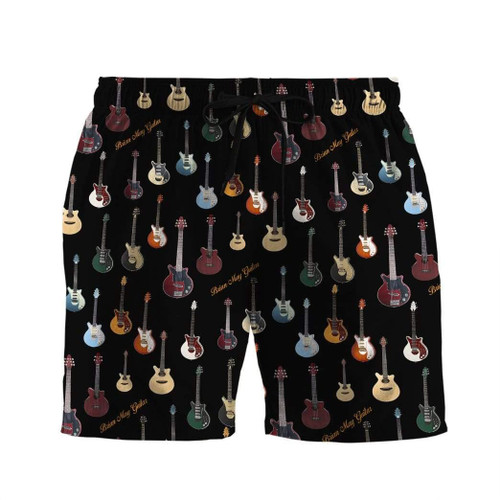 3D Brian May Custom Beach Shorts Swim Trunks