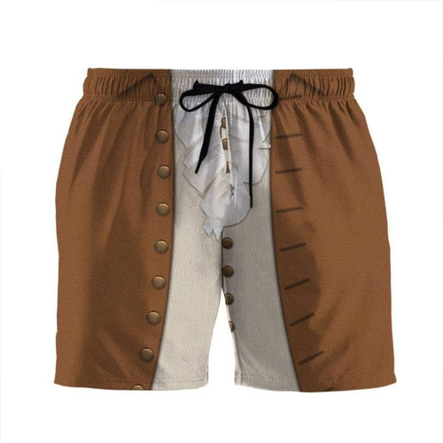 3D Alexander Hamilton Custom Beach Shorts Swim Trunks