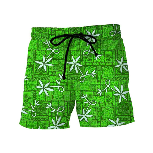 3D ELV PRL Green Hawaii Shorts