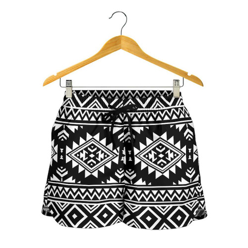  Pattern Shorts Women - Symbol With White Black Pattern Print Women Shorts - Gift Pattern