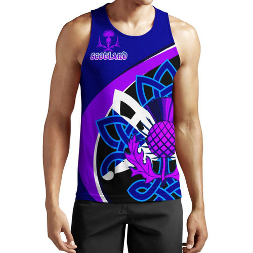 (Custom Text) Wonder Print Shop Clothing - Scotland Thistle Celtic Concept Tank Top
