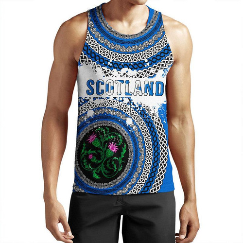 (Custom Text) Scotland Celtic Circle Tank Top RLT12