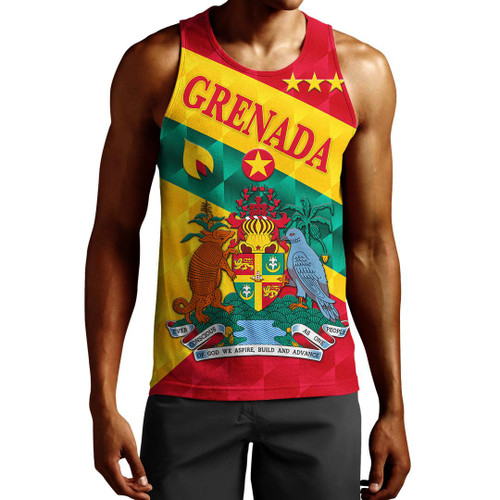 (Custom Personalised) Grenada Men Tank Top Sporty Style LT8
