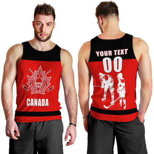 (Custom Personalised) Canada Hockey Team Supporter Fathers Day Men Tank Top LT12