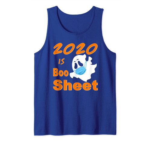 2020 Boo Sheet Ghost Mask Funny Halloween Tank Top