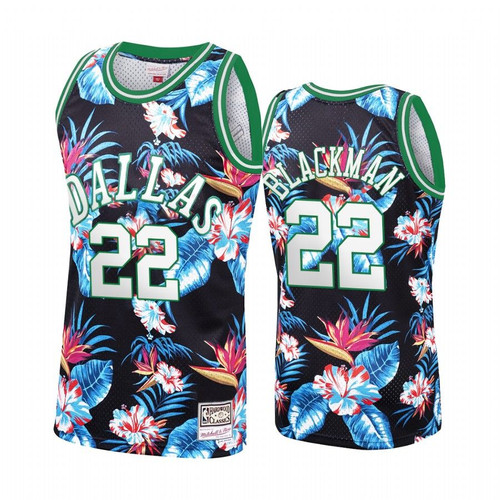  Dallas Mavericks Luka Doncic #77 Floral Fashion Jersey Men'Sdallas Mavericks Rolando Blackman #22 Floral Fashion Jersey Men'S