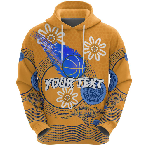 (Custom Personalised) Bullets Basketball Australian Hoodie Brisbane Indigenous Champion Version Gold