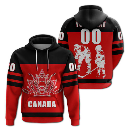 (Custom Personalised) Canada Hockey Team Supporter Fathers Day Hoodie LT12