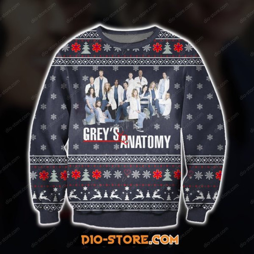 3D ALL OVER PRINT KNITTING PATTERN Grey’s Anatomy UGLY CHRISTMAS SWEATER