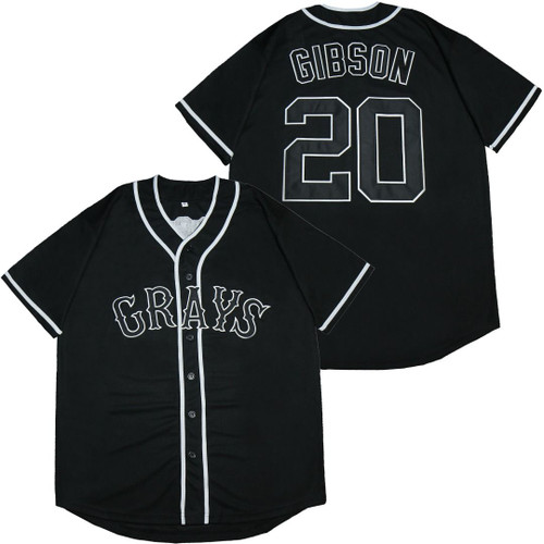 #20 Josh Gibson Homestead Grays Negro National League Black Baseball Jersey For Fans