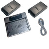 Combo Battery Charger + 2 Batteries for Sony NP-55