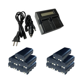 10 Batteries + Battery Charger for Leica GEB-211 10 Batteries + Battery Charger for Leica GEB-211