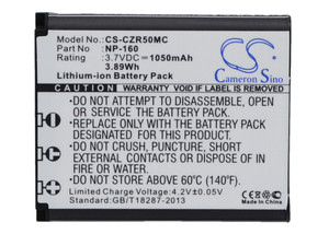 Battery for Casio Exilim EX-FC500 EX-ZR50 EX-ZR55