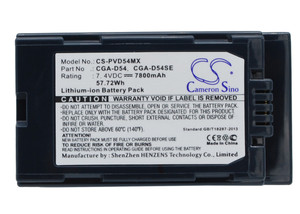 Battery for Panasonic AG-DVC30 CGA-D54 CGA-D54S
