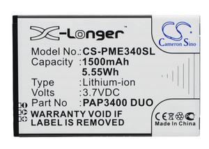Battery for Prestigio MultiPhone 3400 Duo PAP3400