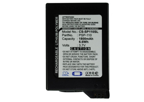 Battery for Sony PSP-110 PSP-1000 PSP-1000G1 PSP-1000K PSP-1001 PSP-1006 1800mAh