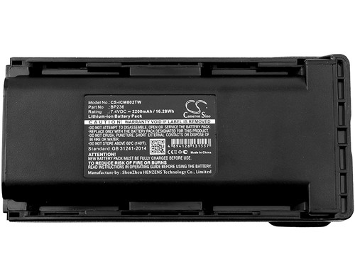 Two-Way Radio Battery for Icom BP-235 BP236 BP254 IC-F70 IC-F80 IC-F80T 2200mAh Two-Way Radio Battery for Icom BP-235 BP236 BP254 IC-F70 IC-F80 IC-F80T 2200mAh