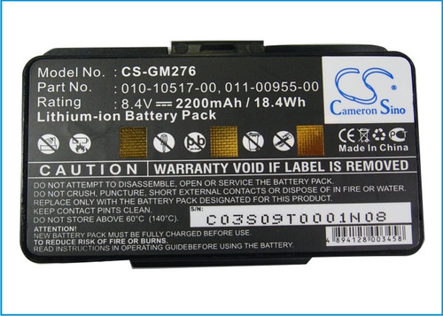 Battery for Garmin GPSMAP 276 296 378 478 495 GPSMAP478 010-10517-00 2200mAh