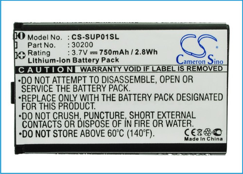 Battery for Callaway 1008000134 30200 GPS305CA uPro Go GPS CS-SUP01SL 750mAh NEW