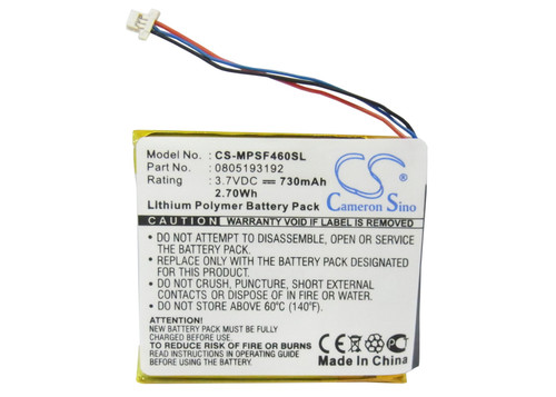 Battery for SanDisk Sansa View SMDX10R-8192K-P70 16GB 32GB 8GB 805193192 MP3