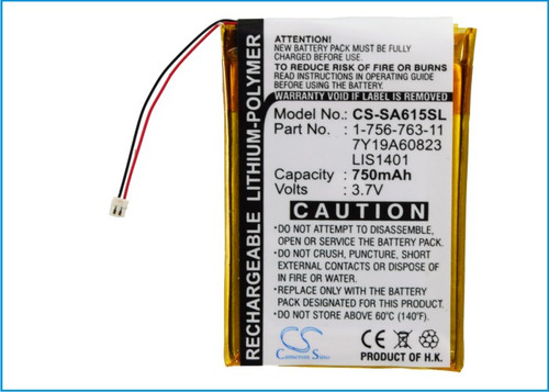 Battery for Sony Walkman NW-S710 NWZ-S600 NWZ-S615 NWZ-S618 1-756-763-11 LIS1401