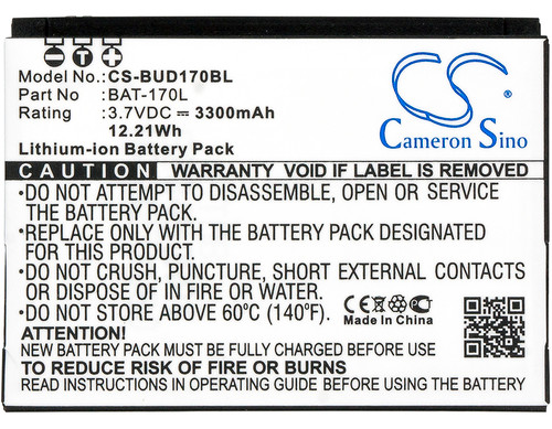 Battery for Bluebird Pidion BM-170 Semi-Rugged BAT-170L Barcode Scanner 3300mAh