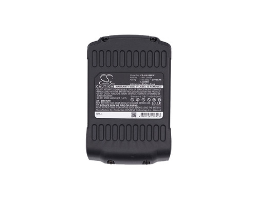 Battery for Lincoln LIN-1862 LIN-1864 PowerLuber Grease Gun 1861 25664 18v 3.0Ah